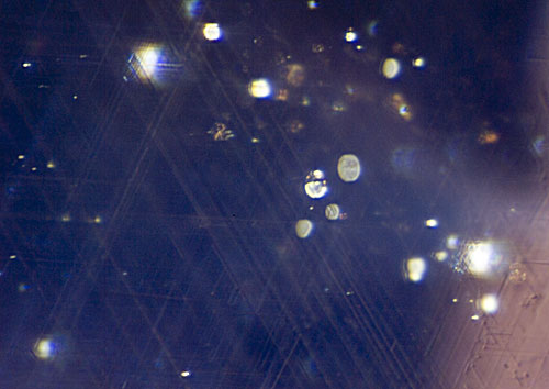 Thin films in an untreated sapphire