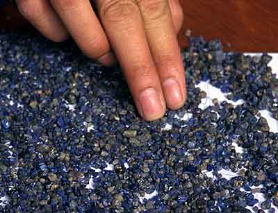 Rough sapphires from Huay Xai, Laos.