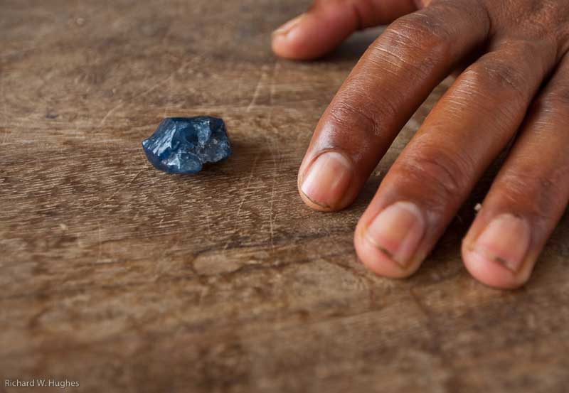 Rough sapphire at Pailin, Cambodia