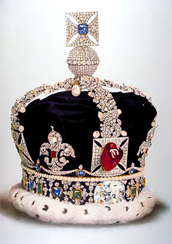 The Black Prince's Ruby.&nbsp;Illustration from Younghusband & Davenport (1919).