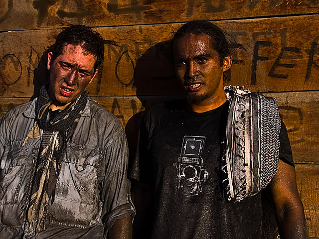 The color of exhaustion. Guillaume Soubiraa and Michael Rogers shortly after emerging from the Merelani labyrinth