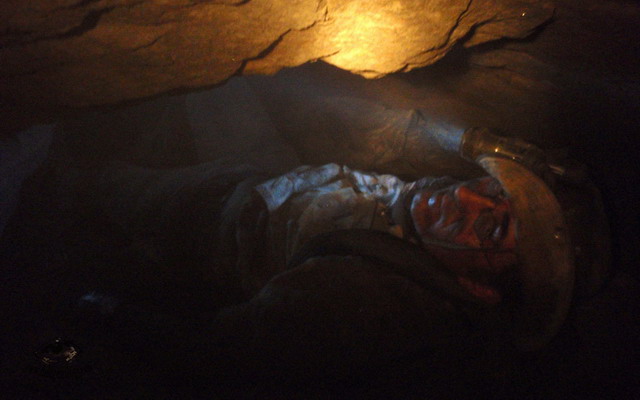 Mining the blue seam often involves moving through incredibly tight spaces, where wiggle room is literally a matter of life and death