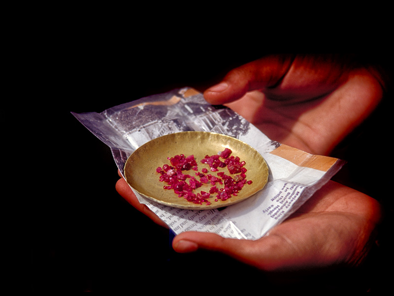 Pigeon's blood rubies and spinels straight from the mine