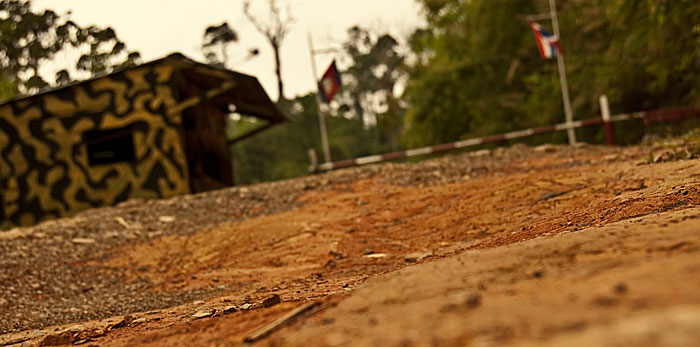 The Thai-Cambodian border at Ban Mamuang in Thailand's Trat province.