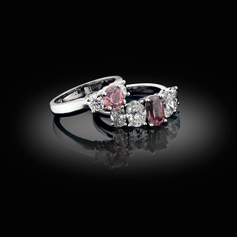 Russian alexandrite rings. Photo courtesy of Warren Boyd/Tsar Emeralds Corp.