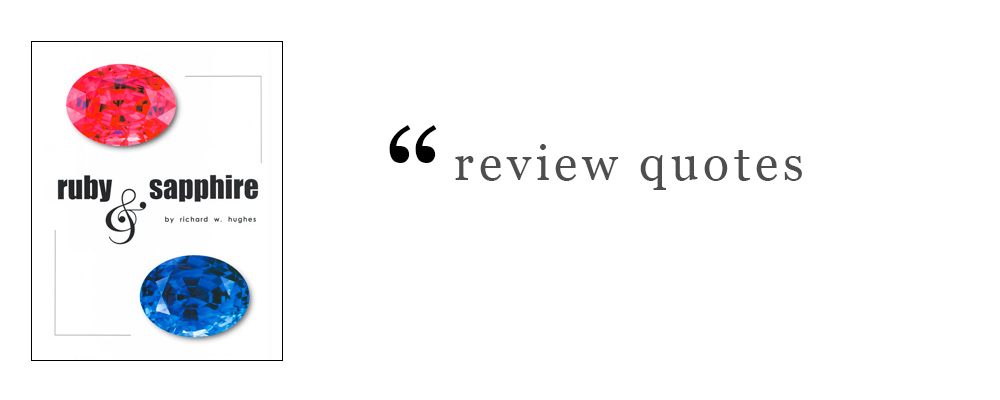 Ruby & Sapphire (1997) • Book Review Quotes